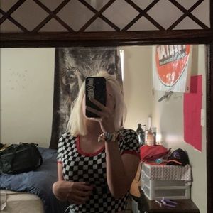 two pack checkered and skeleton hand shirt